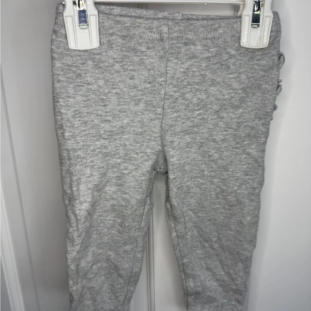 Simple Joys by Carter’s 12M Girls Ruffle Butt Gray Leggings Pants